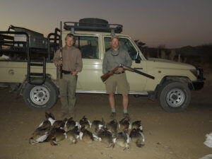 Schalk Pienaar Safaris Namibia ~ Wingshooting Egyptian Geese